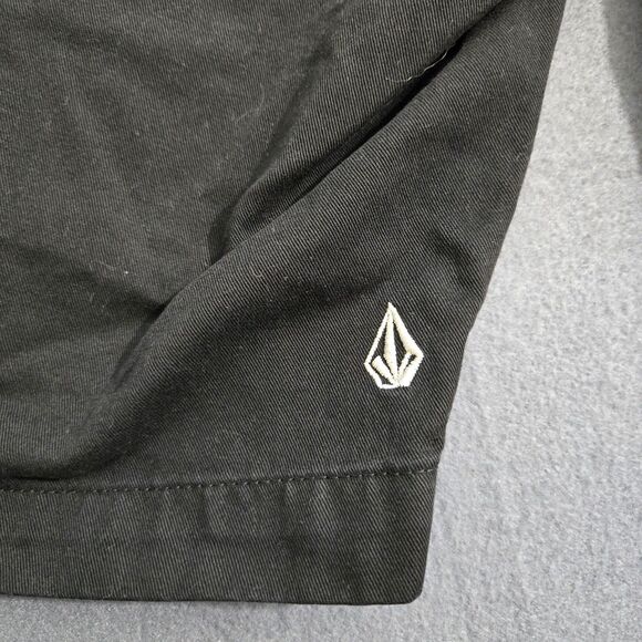 Volcom Men 33 Black Vmonty Flat Front Chino Shorts - Picture 5 of 12